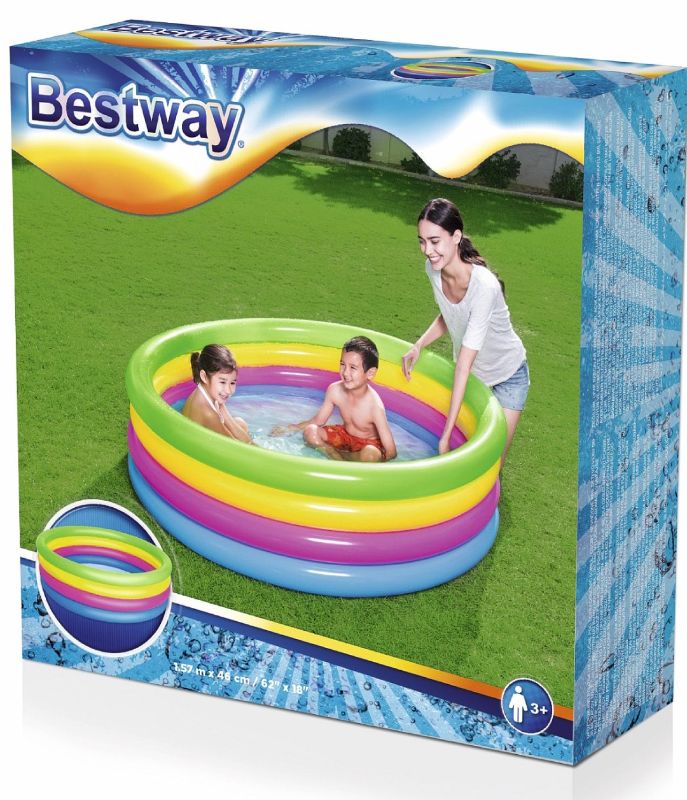 Big High Height Comfort Floor 4 Ring Swimming Pool Inflatable Pool for Kids 3 kids space Durable Pvc Quality Not Fade in Sun TM(51103)