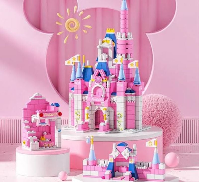 6-in-1 1000Pcs Princess Dream Castle Building Blocks Set | STEAM Kit for Kids | Educational DIY Toy for Kids (Age 6+)