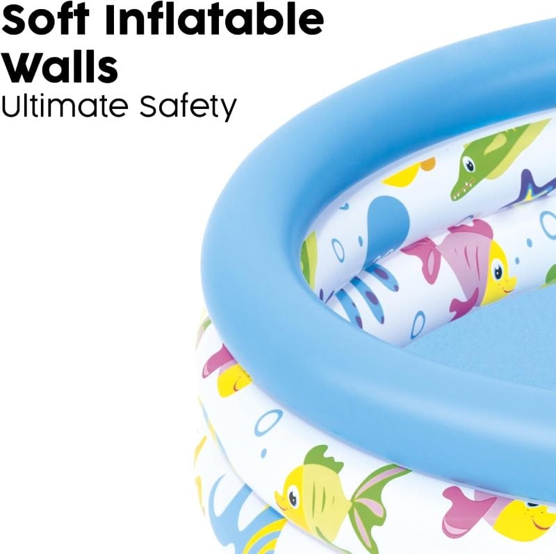 3 Ring Ocean Character Inflatable Kids Pool 101L 0 to 7 age swimming pool TM(51008)