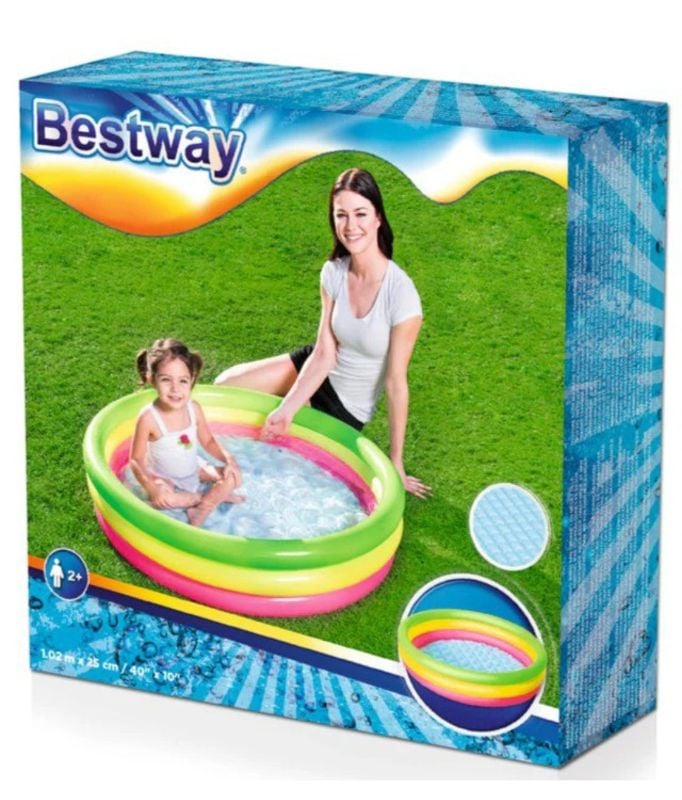 Bestway Summer Swimming Pool inflatable paddling pool Best Quality Comfortable Floor for children TM (51104)