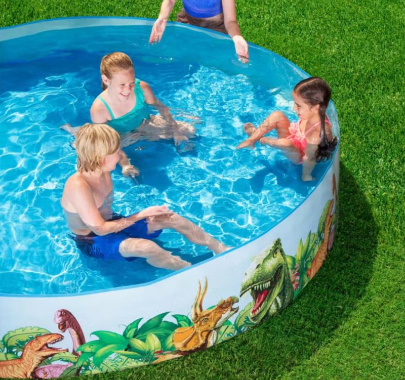 Bestway Dinosaurous Fill 'N Fun Kiddie Paddling Pool, 1.83 m x 38 cm TM(55022)