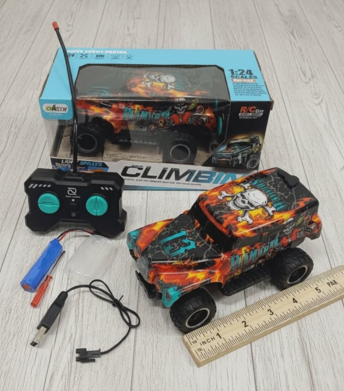 Powerful Climbing RC Monster Truck Big Tire sounds light smoke (KM555-1A)