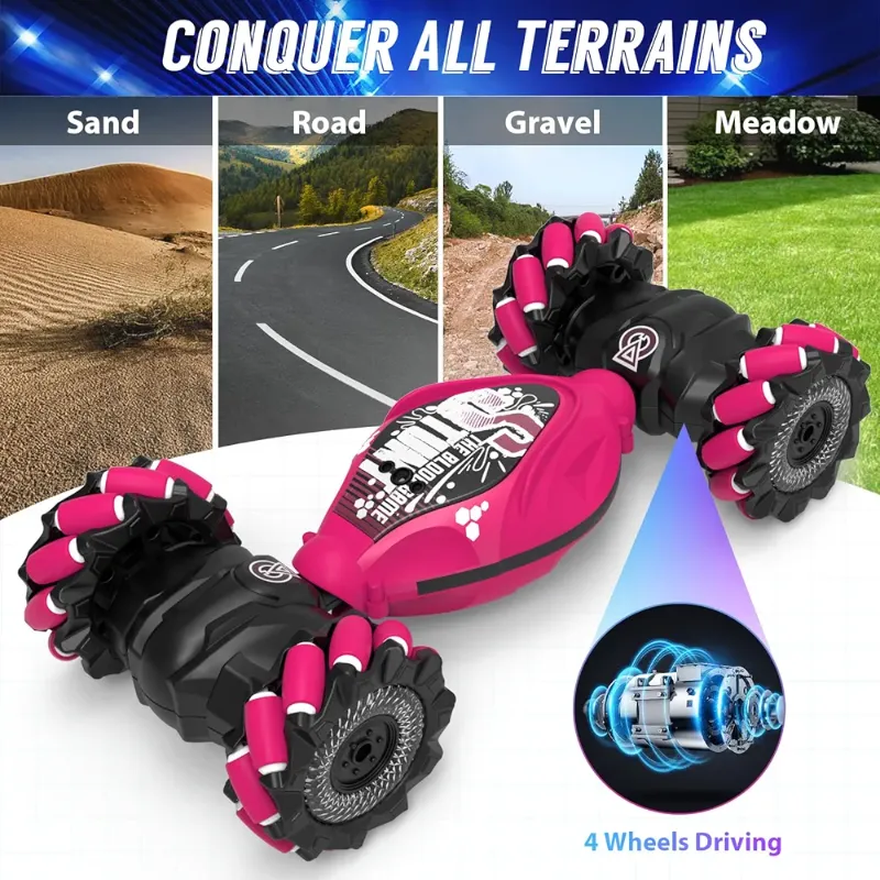 Drift 2in1 Remote & Gesture Sensing RC Stunt Car 2.4GHz 4WD