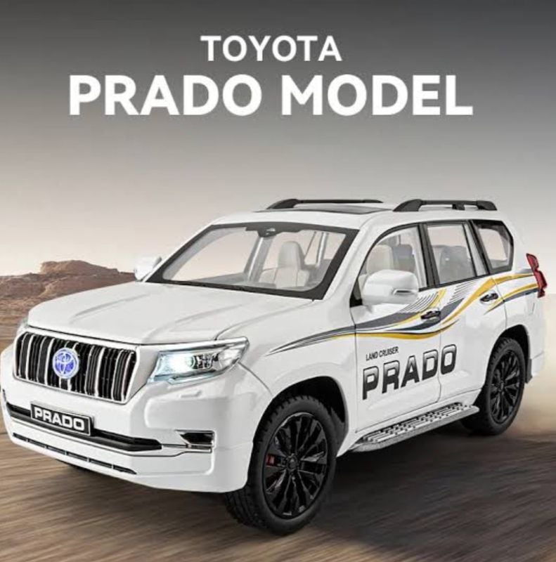 1:18 scale Toyota Land Cruiser Prado 4x4 die-cast metal toy vehicle Realistic Details Heavg Weight TM (CZ806A)