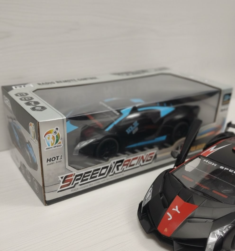 RC 2.4G 1Ft Big High speed racing car Lamborghini Model open doors sound light (8052E)