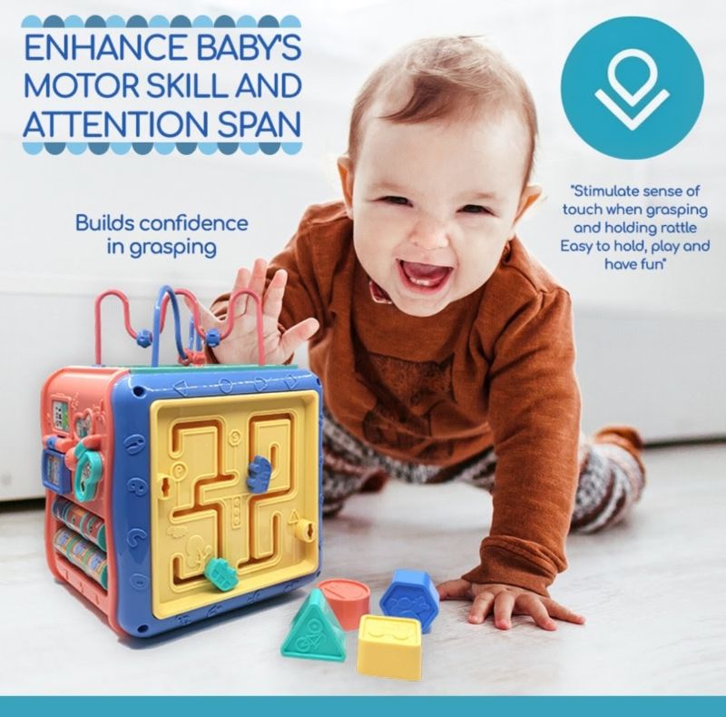 Multi function Wisdom Hexahedral 7in1 educational toy designed for toddlers Musical KT (668-176)