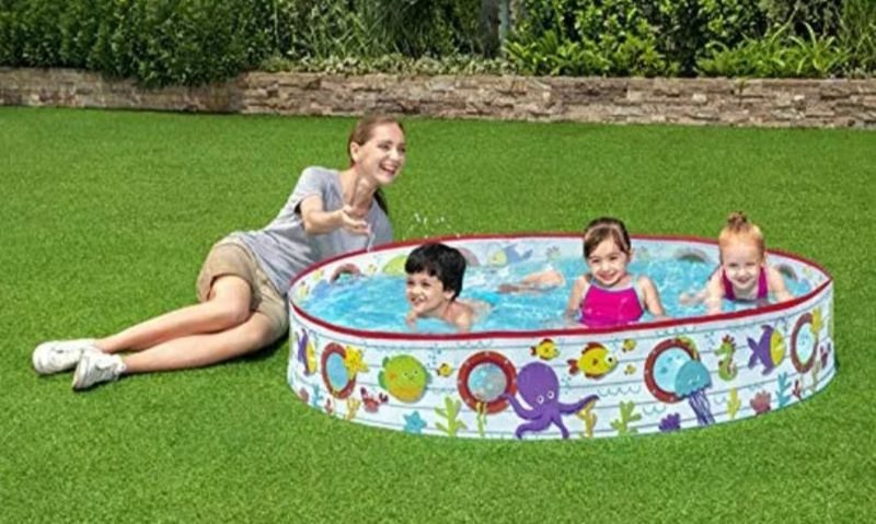 Summer Fill n Fun Kids Paddling Pools Large Size Family Pool No Need Air 0-10 ages swimming pool TM(55029)