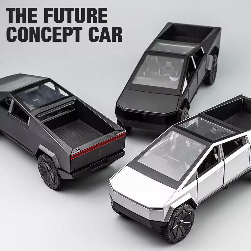 1:24 Tesla Cybertruck with motorcycle Diecast car model (B2424)