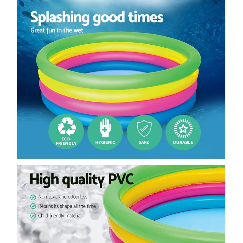 Big High Height Comfort Floor 4 Ring Swimming Pool Inflatable Pool for Kids 3 kids space Durable Pvc Quality Not Fade in Sun TM(51103)