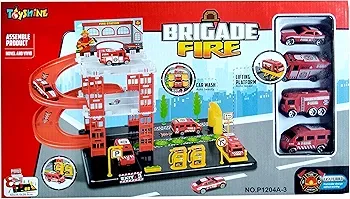 Toyshine Brigade Fire Parking Garage/Station playset (P1204A-3)