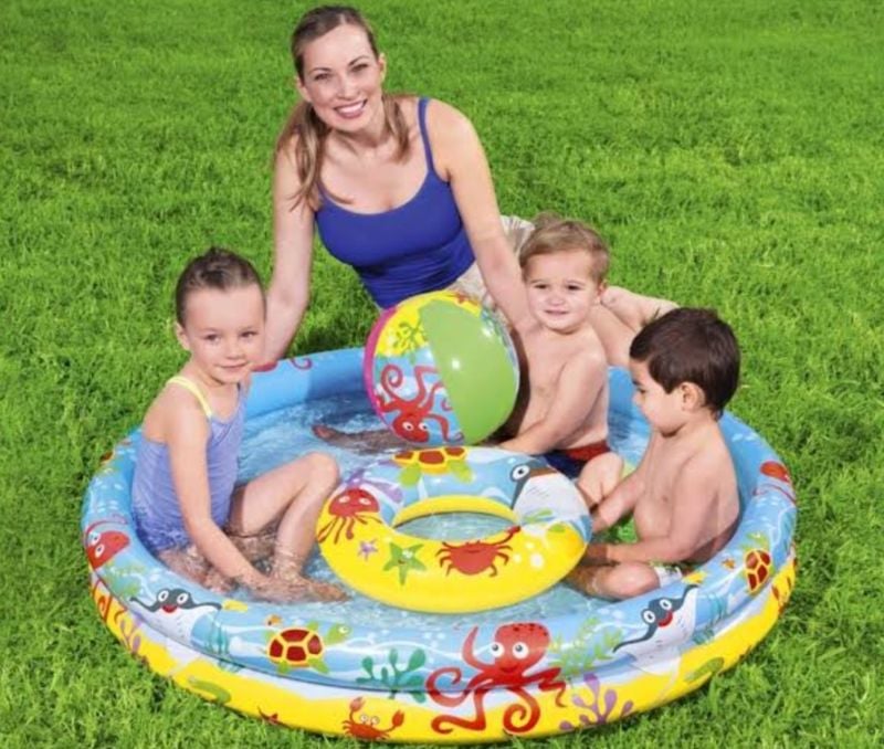 3in1 Double Ring Pool Bestway Play Pool Set With Ring Ball 48" x 8 TM(51124)