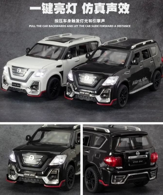 1:24 Nissan Patrol Off road Diecast Model Car sounds light (CZ136A)