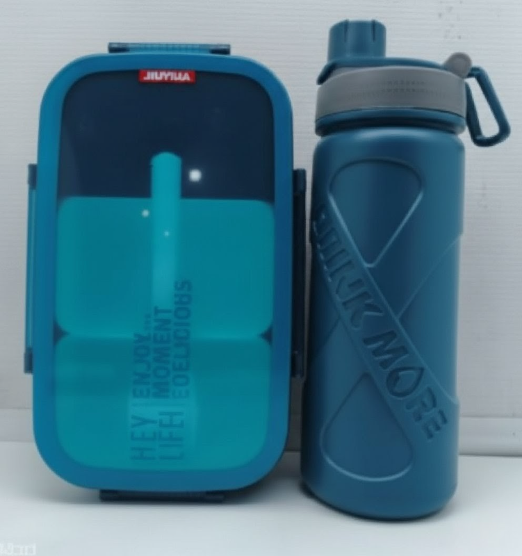 2in1 Big Lunch Box with Bottle Plastic high quality (A357A)