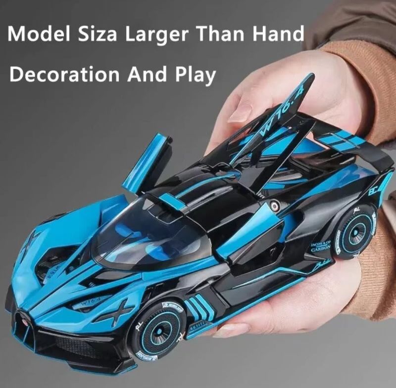 1:24 Bugatti Bolide Alloy Diecast Car Toy with smoke Lights & Music (CZ149AD)