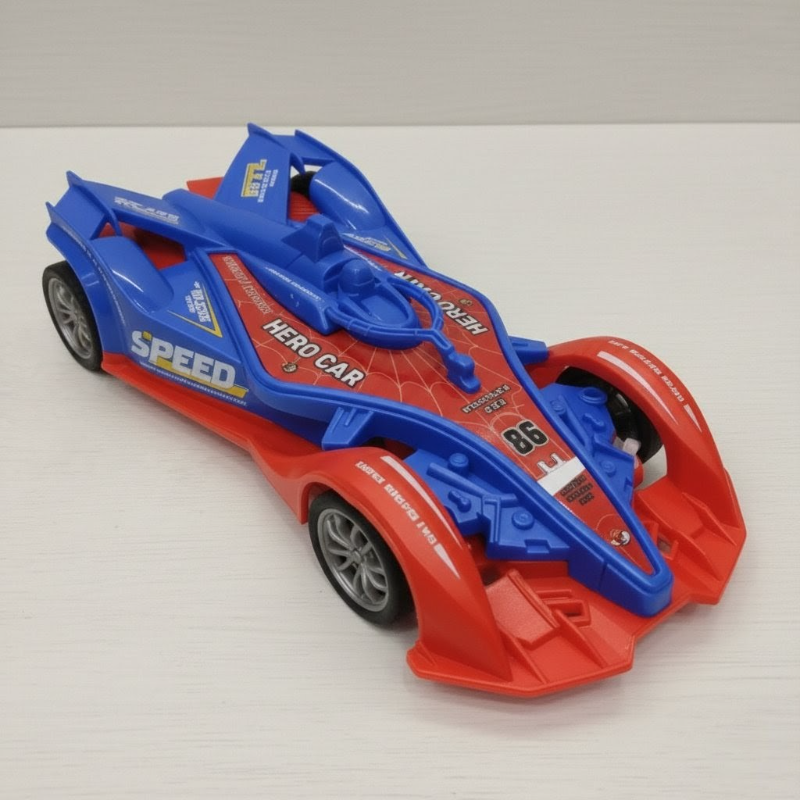 RC Super Hero Spidy Racing F1 Car rechargeable with steering remote control (3966E-2)