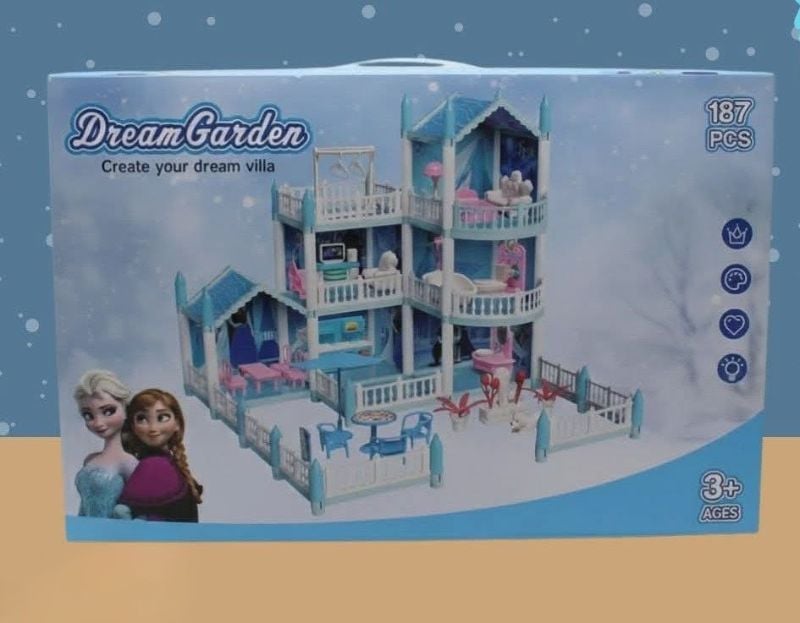 Dream Villa Multi Storey DIY Doll House Create Your Dream House Best Girls Gift Set With Accessories KT (GJJ046)