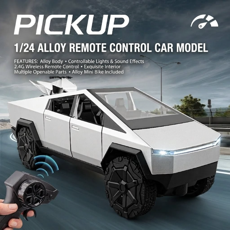 Tesla RC Off Road 2.4G Remote Control Diecast Tesla Model Open Doors With Quad Bike Fast Speed 6WD KT(CZ146E)