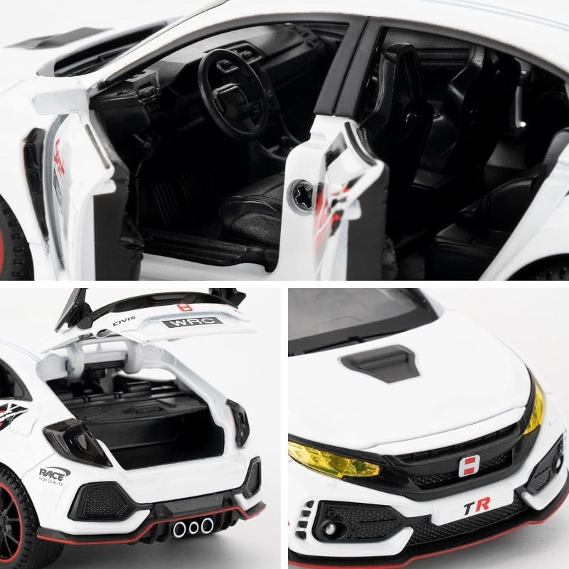 1:32 Honda Civic Diecast Model car open doors sound light for kids (HONDA TYPER)