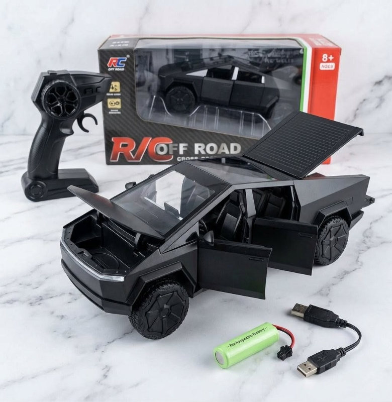 Tesla RC Off Road 2.4G Remote Control Diecast Tesla Model Open Doors With Quad Bike Fast Speed 6WD KT(CZ146E)