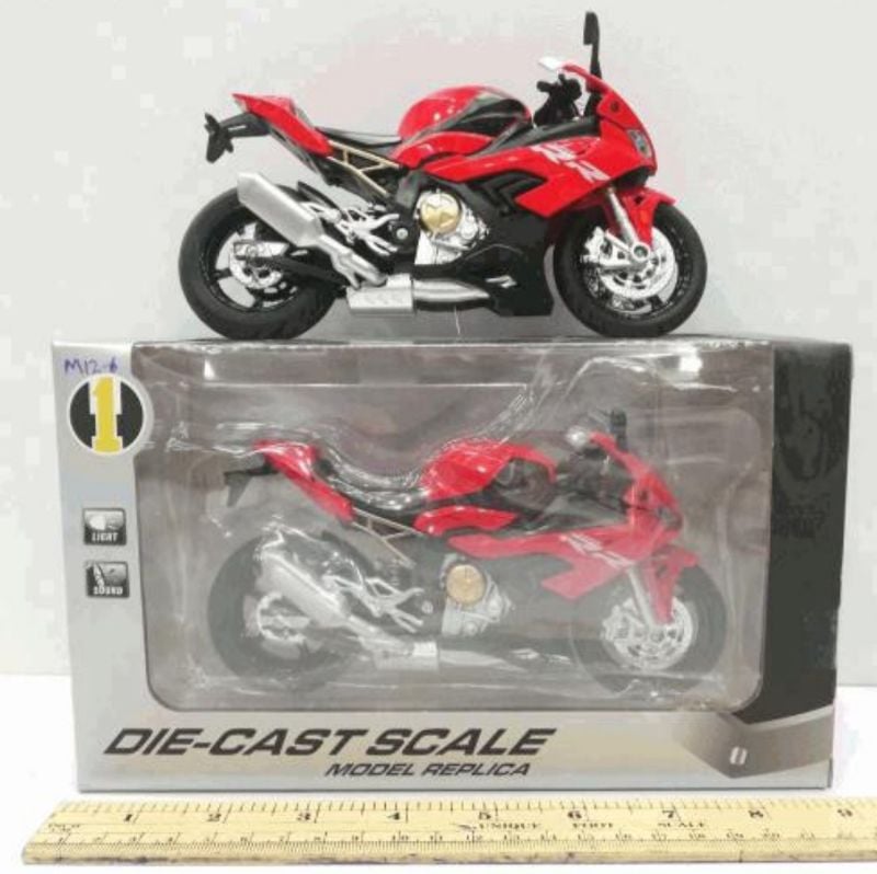 BMW S1000RR motorcycle die-cast 1:12 scale model (M12-6)