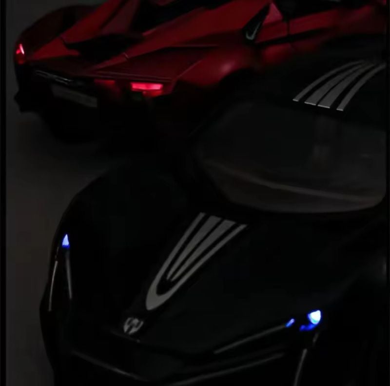 1:24 Fast & Furious Car Lykan Hypersport High quality High Detail interior & Exterior Sounds light Best Gift Collector lover car KT (K240A11)
