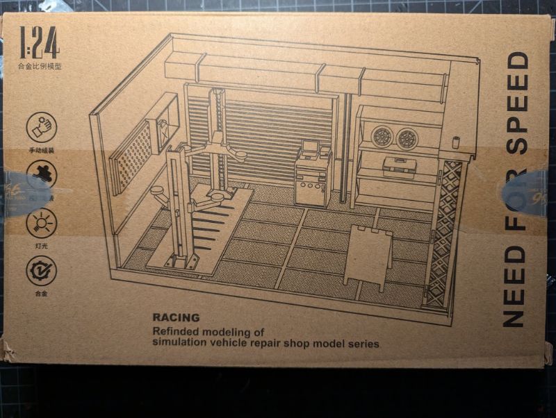 1:24 DIY Repair/Garage Car Shop Model display diorama with light Gift 4 Collector