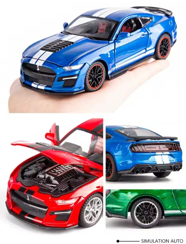1:32 Ford Mustang Shelby GT500 Sports Car Official licence car openable all sides sound light TM