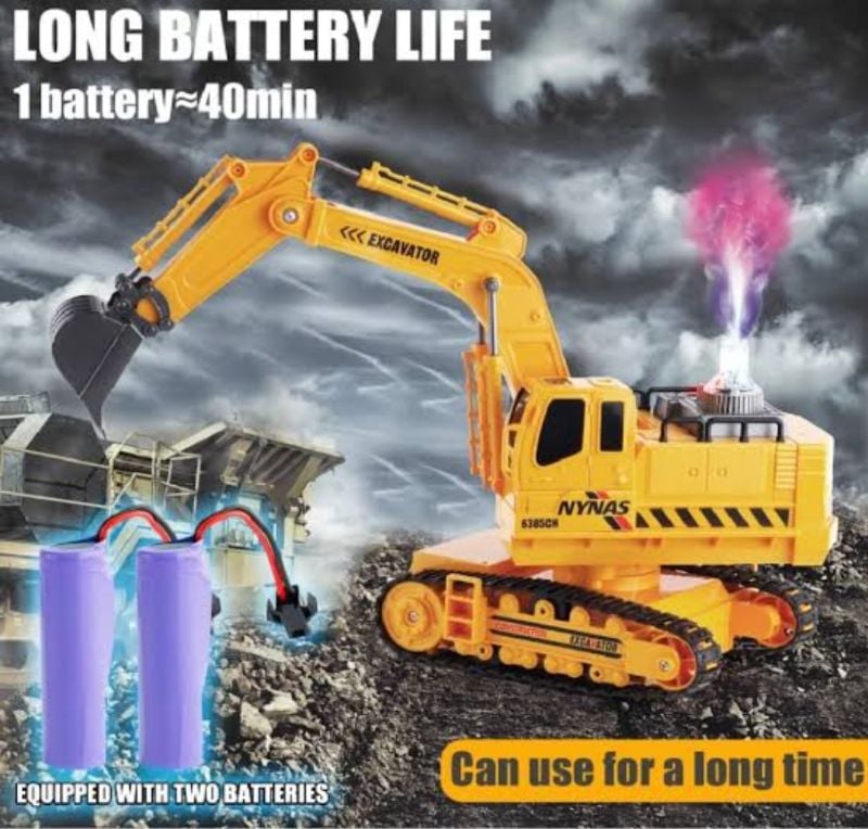 1:18 Heavy Construction Remote Control Excavator Toy 2.4G Remote 12 channels KT (8802)