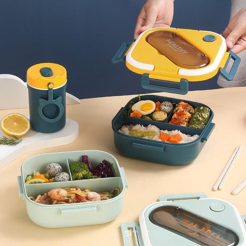 Healthy Life Lunch box with Soup Cup premium quality 1300ML food-grade, BPA-free (MR-1004)
