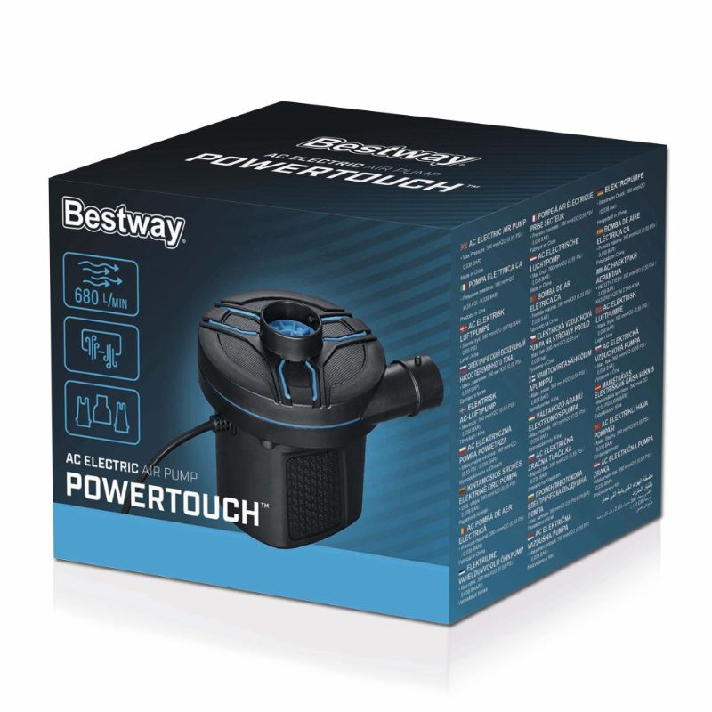 Electric Bestway PowerTouch AC Electric Air Pump Quickly inflates and deflates TM(62252)