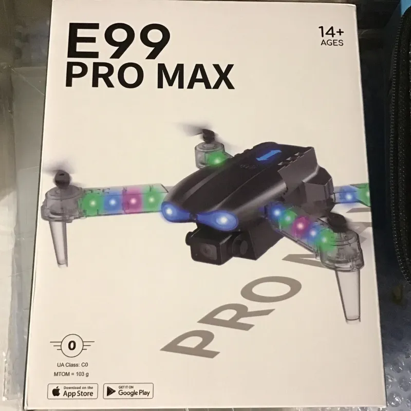 E99 PRO MAX DRONE, USB Charger, WIFI, Camera, Color Lights, 360 Rolling, Auto Return, One Click Control KT (E99D-3)