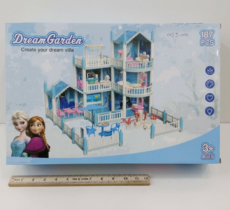 Dream Villa Multi Storey DIY Doll House Create Your Dream House Best Girls Gift Set With Accessories KT (GJJ046)