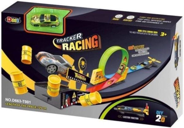 Track Racing Set With 360° Loops  High-Speed (D663-T001)