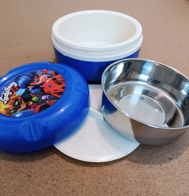 Appollo Blue Pasta Lunch Box Super Mario Double layer Stainless Steel BPA Free