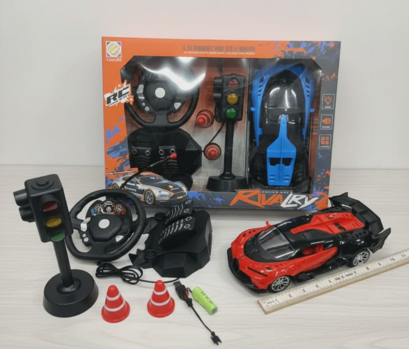 1:16 RC Bugatti High simulation Racing model car with steering signal and foot pedal (168-22BA)