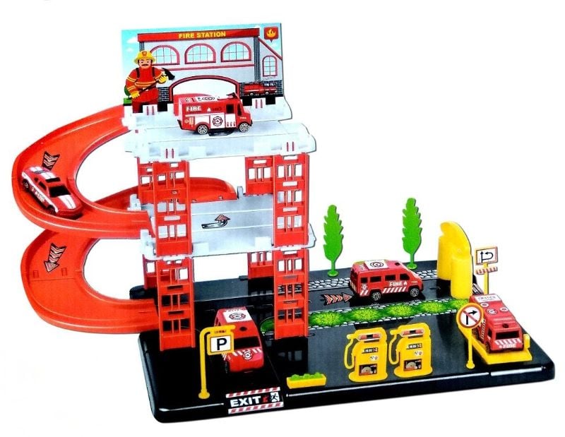 Toyshine Brigade Fire Parking Garage/Station playset (P1204A-3)