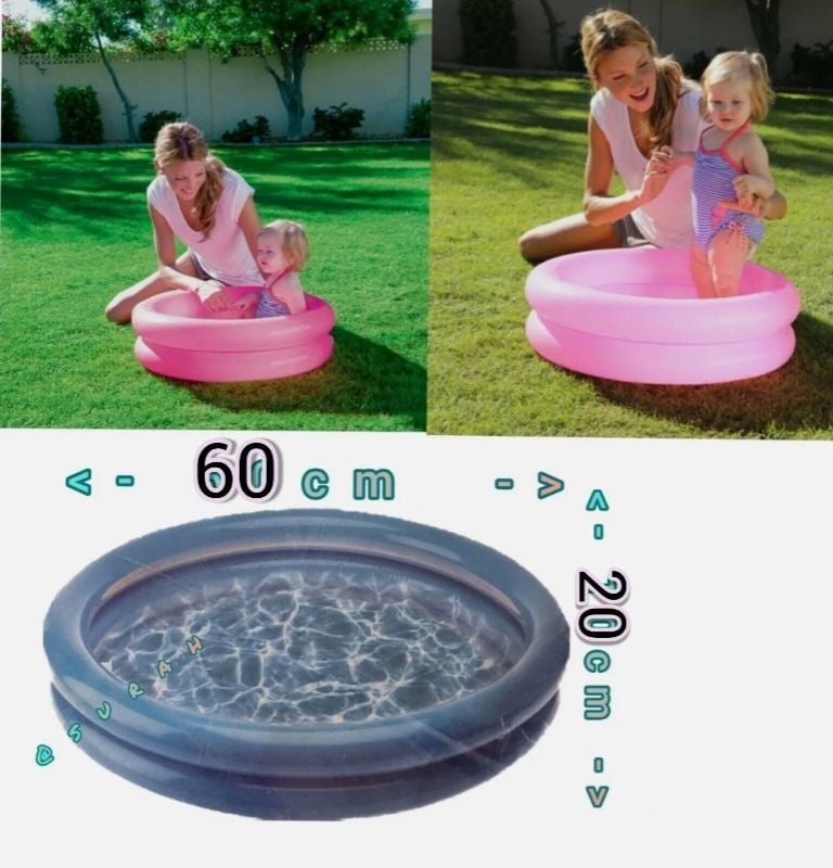 Inflatable 2 Ring Round Kiddie paddling pool 61x15 cm Bestway 0 to 2 year age Swimming pool TM(51061)