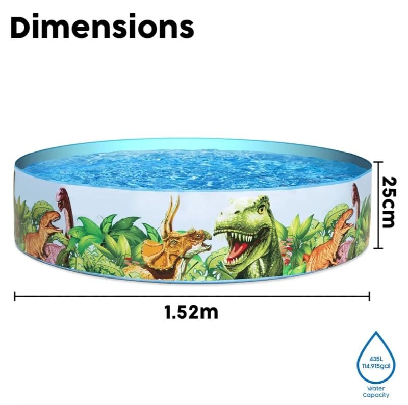 Bestway Dinosaurous Fill 'N Fun Kiddie Paddling Pool, 1.83 m x 38 cm TM(55022)