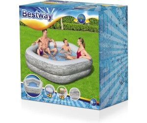 Big Family Bestway TruPrint Stone Inflatable Family Swimming Pool For Kids and Adult TM (54423)