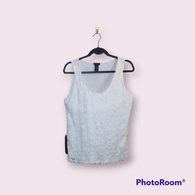 Blusa sin mangas con encaje