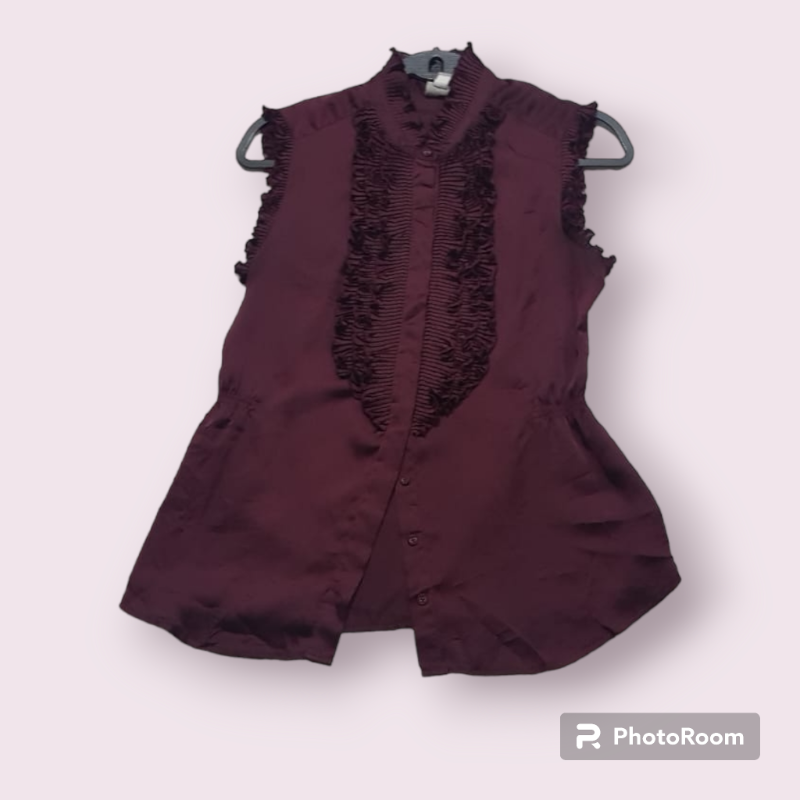 Blusa satinada con vuelos