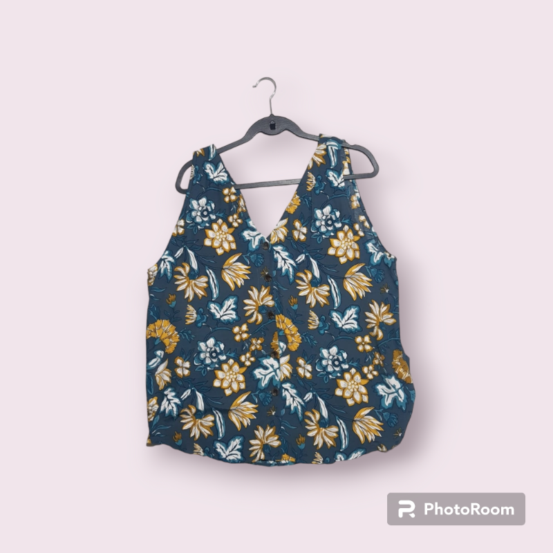 Blusa sin mangas floral
