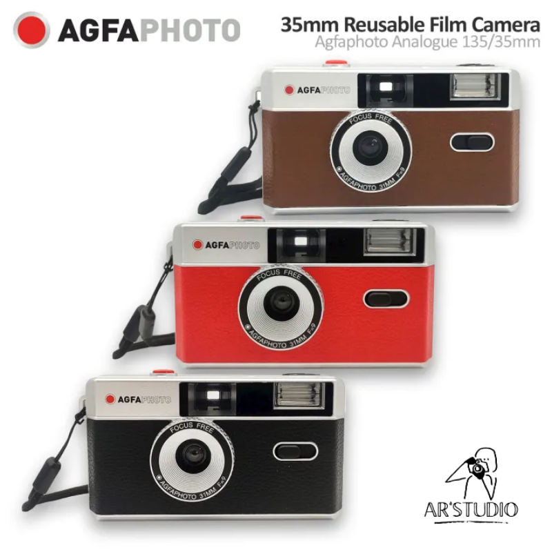 Máquina Fotográfica Analógica de Rolo Agfa com Flash 35 mm