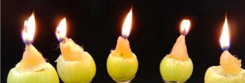 Usiri Deepam Set - 5pcs Amla, 5pcs Wick