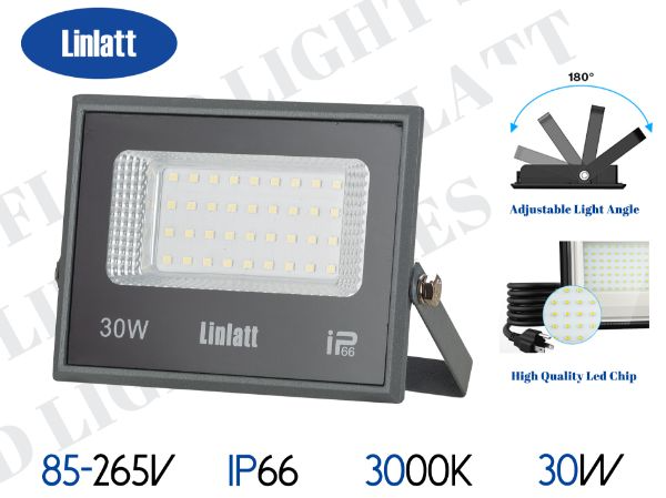 30W Flood Light အဝါ လင်းလက်