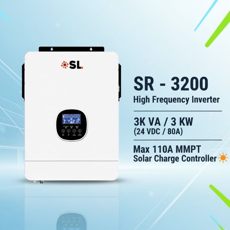 SR - 3200
High Frequency Inveter
3K VA / 3 KW(24 VDC /80A )
Max 110A MMPT  Solar Charge Controller