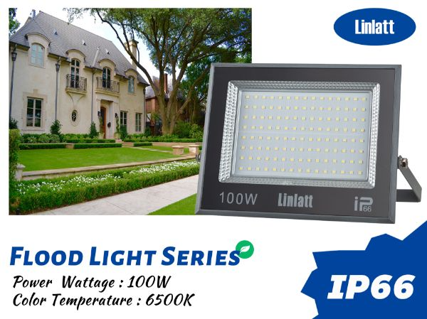 100W Flood Light အဖြူ လင်းလက်