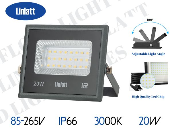 20W Flood Light အဝါ လင်းလက်