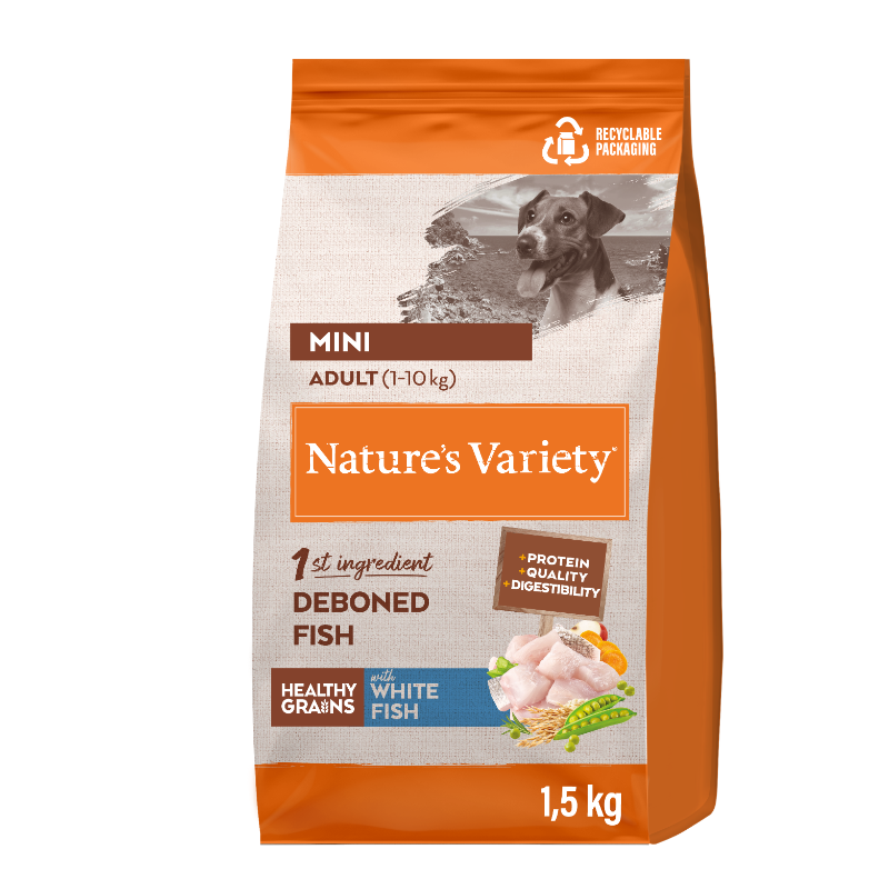 HEALTHY GRAINS MINI ADULT WHITE FISH 1,5 kg