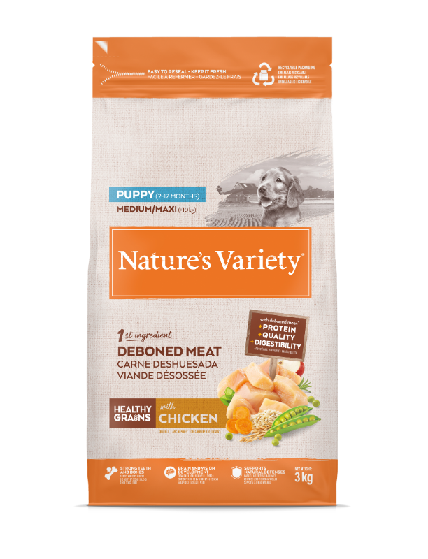 HEALTHY GRAINS PUPPY MED/MAXI VIŠTIENA 3 kg